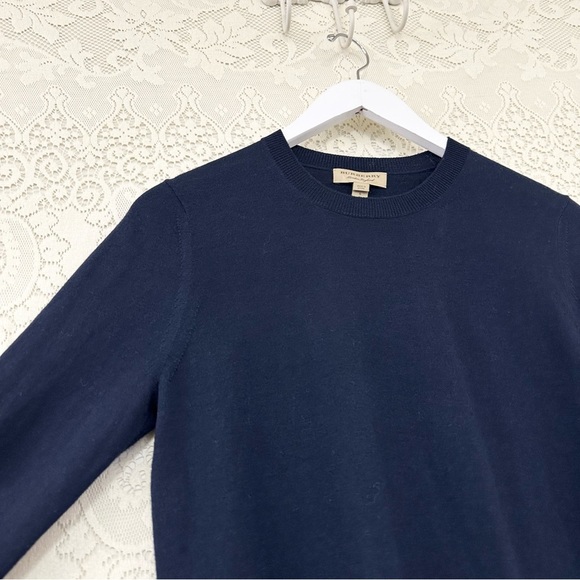 Burberry Merino Wool Elbow Patch Crewneck Sweater - Picture 7 of 16
